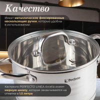 Кастрюля PERFECTO LINEA Milagros из нержавеющей стали 3.4 л 50-002011