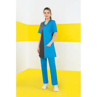 Комбинированный фартук-накидка СОЮЗСПЕЦОДЕЖДА Вита графит/голубой/серый, р. 50-56 2000000177182