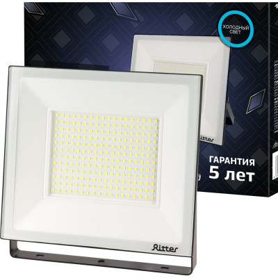 Светодиодный прожектор RITTER серия PROFI 230В 150 Вт 6500К 15000Лм IP65 черный 53411 6