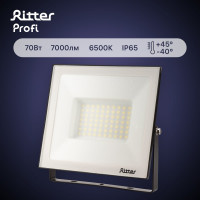 Светодиодный прожектор RITTER серия PROFI 230В 70 Вт 6500К 7000Лм IP65 черный 53409 3