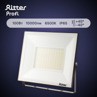 Светодиодный прожектор RITTER серия PROFI 230В 100 Вт 6500К 10000Лм IP65 черный 53410 9