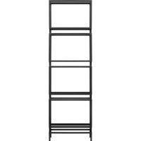 Стеллаж GreenWeen BRICK, черный каркас, полки тонированное стекло, 1960x600x300 GW-BRICK-B-G