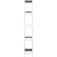 Стеллаж GreenWeen BRICK, белый каркас, полки тонированное стекло, 1960x600x300 GW-BRICK-W-G