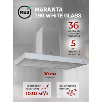 Кухонная вытяжка MBS MARANTA 190 WHITE GLASS 5116