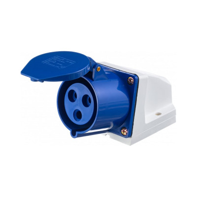 Розетка РС-102, 32 A, 2 P+E, 220 B, IP44 Dekraft 26031DEK