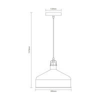 Подвесной светильник Camelion PL-425L С73 серый+медь, Amsterdam, E27, 60Вт, 230В, металл 13030