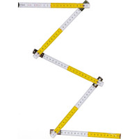 Складной деревянный метр 1 м, желто-белый TOPEX 26C005