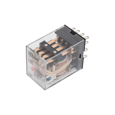 Промежуточное реле DEKraft 4 контакта, с led индикацией, 3а, 24в ac, пр-102 23820DEK