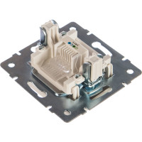 Телефонная розетка LEZARD RAIN евро белая 703-0288-137