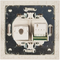 Розетка LEZARD RAIN компьютер+телефон белый 703-0202-143