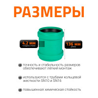 Ремонтная муфта ливневой канализации Ostendorf 110 мм 778300