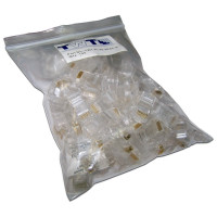 Коннектор RJ-45 TWT 8P8C UTP категория 6, универсальный, 100 шт. в упаковке PL45-8P8C-6