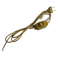 Сетевой шнур FERON с диммером 230V 1,5+0,5м, золото, DM103-200W 23057