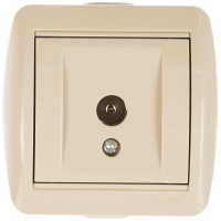 ТВ розетка Lezard, NATA, проходная, крем, 710-0300-129