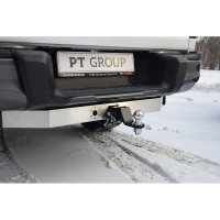 Фаркоп PT Group ТСУ со съемным квадратом, с нержавеющей накладкой, Toyota Hilux 2015-н.в. 09121501
