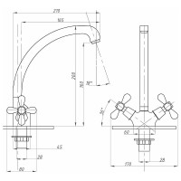 Смеситель для кухни FAUZT тип См-МДЦБА FZs-258-10