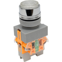 Выключатель кнопочный Dekraft ВК-22, LED, 10 А, IP54, белый 25137DEK