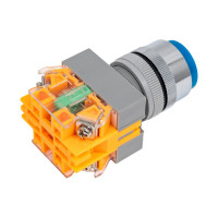 Выключатель кнопочный ВК-22 10 А IP54 синий Dekraft 25022DEK
