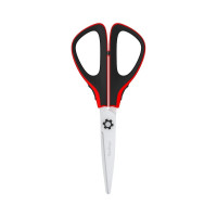 Ножницы Berlingo easycut 300 17.5 см, красные, мягкие вставки, европодвес DNn_17535_b