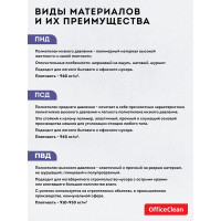 Мешки для мусора (60 л, пнд, 580х650 мм, 14 мкм, 20 шт, прочные, синие, в рулоне, с завязками) OfficeClean 243969/И