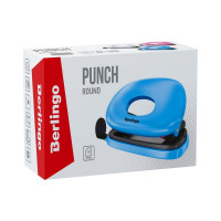 Дырокол Berlingo round 20л, пластиковый, голубой DDp_20102