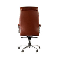 Кресло руководителя Helmi hl-es04 strength повышенной прочности, кожа бордовая, мультиблок, хром, до 250 кг 311367