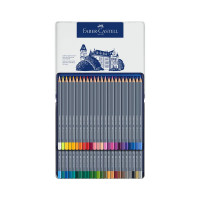 Художественные акварельные карандаши Faber-Castell goldfaber aqua, 48 цветов, металлическая коробка 114648