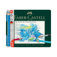 Художественные акварельные карандаши Faber-Castell albrecht dürer, 24 цвета, металлическая коробка 117524