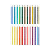 Цветные карандаши Faber-Castell grip, 36 цветов, трехгранные, заточенные, картонная коробка, европодвес 112442