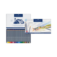 Художественные акварельные карандаши Faber-Castell goldfaber aqua, 36 цветов, металлическая коробка 114636
