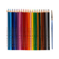 Акварельные карандаши Faber-Castell 24 цвета + кисть, картон, европодвес 114425
