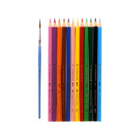 Акварельные карандаши Faber-Castell 12 цветов + кисть, картон, европодвес 114413