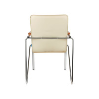 Стул Helmi hl-f03 самба, каркас металл хром, экокожа, бежевый, бук box2 344610