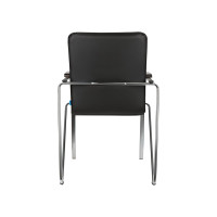 Стул Helmi hl-f03 самба, каркас металл хром, экокожа, черный, орех box2 344612