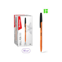Набор ручек шариковых Berlingo tribase orange, 50 шт, черная, 0,7 мм CBp_70911