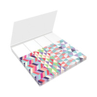 Флажки-закладки Berlingo ultra sticky geometry 18x70 мм, бумажные, в книжке, с дизайном, 25 листов, 4 блока LSz_41131