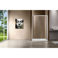 Душевая дверь VINCEA Garda 1500, хром, стекло прозрачное VDS-1G150CL