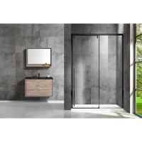Душевая дверь VINCEA Lugano 1300, черный, стекло прозрачное VDS-1L130CLB-1