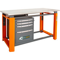 Однотумбовый верстак Toollbox с регулируемой столешницей серии TBP1500 (TB4)