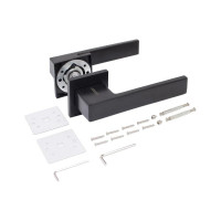 Комплект ручек АЛЛЮР АРТ РИНГО BL (83150) матовый черный 13821