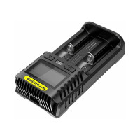Зарядное устройство Nitecore UM2 18650/21700 на 2АКБ Intellicharge V2 Совместим с Li-ion/IMR и Ni-MH/Ni-Cd аккумуляторами с автоматическим определением 18264