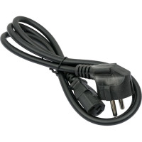Кабель питания Ripo 1.2м, schuko-c13 (3-0.5 mm2) 6a, черный, угловая вилка, с заземлением 003-910017