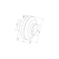 Круглый канальный вентилятор Naveka v(ac1)- 160(3d220) (пластиковый корпус) с 3-х скоростным переключателем УН-00009469