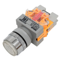 Выключатель кнопочный Dekraft ВК-22, LED, 10 А, IP54, белый 25137DEK