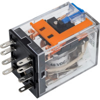 Промежуточное реле DEKraft 2-контактное, с led инд. и test функ. 5а 48в dc пр-102 23843DEK