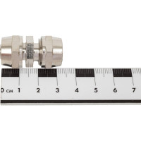 Фитинг металлический зажимной прямой трубки ПВХ 12/9 мм, 10 шт Дали-Авто DA-02424
