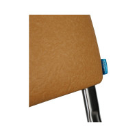 Стул Helmi hl-f01 изо, каркас хром, обивка кожзам песочный 330631