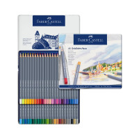 Художественные акварельные карандаши Faber-Castell goldfaber aqua, 48 цветов, металлическая коробка 114648