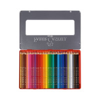 Цветные карандаши Faber-Castell замок, 36 цветов, шестигранные, заточенные, металлическая коробка 115886