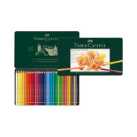 Цветные карандаши Faber-Castell художественные polychromos, 36 цветов, заточенные, металлическая коробка 110036